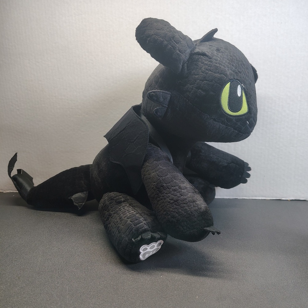 Build-A-Bear Toothless Plush Kids Black Dragon How To Train Your Dragon NWT